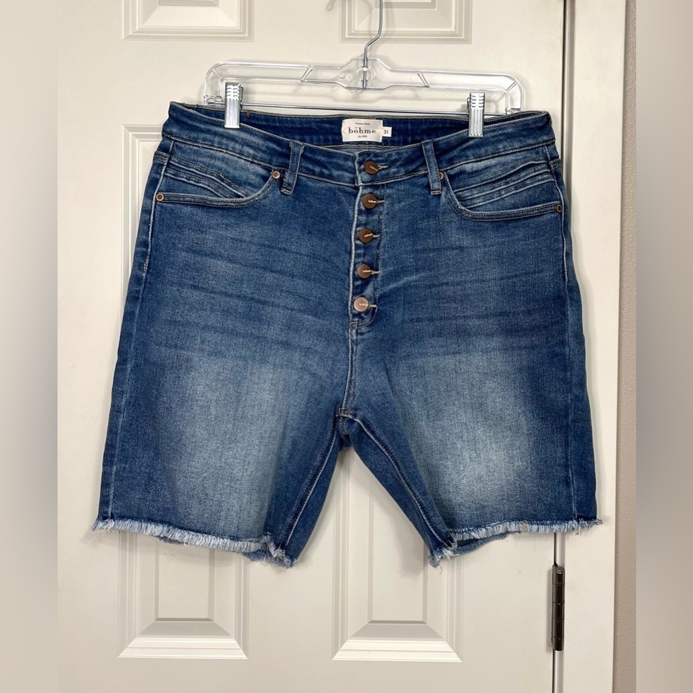 Böhme High-Rise Button Fly Denim Shorts NWOT